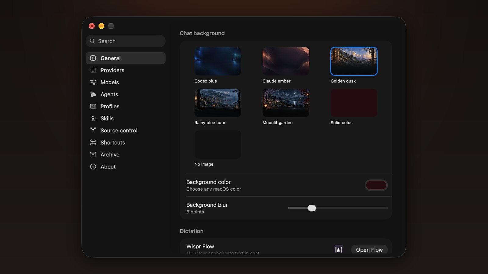 General settings