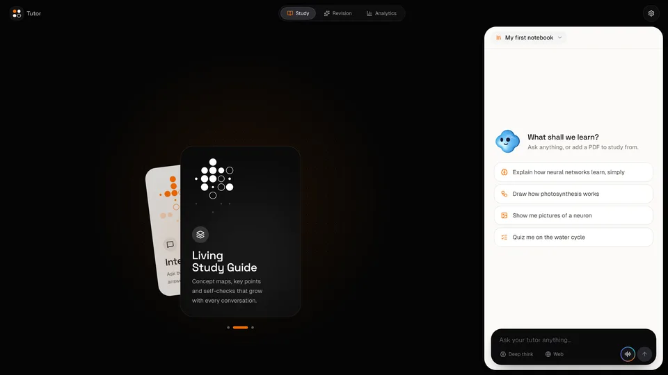 Tutor-System interface preview